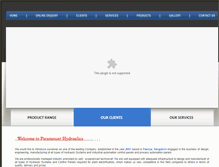 Tablet Screenshot of paramounthydraulics.com